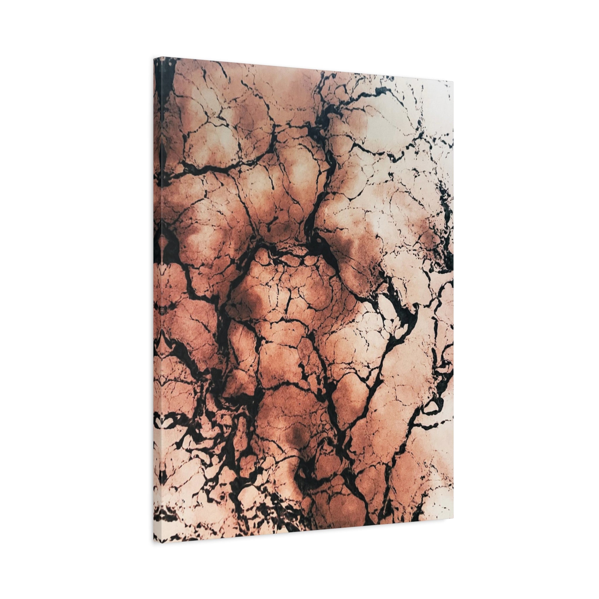 Abstract Copper Marble Canvas