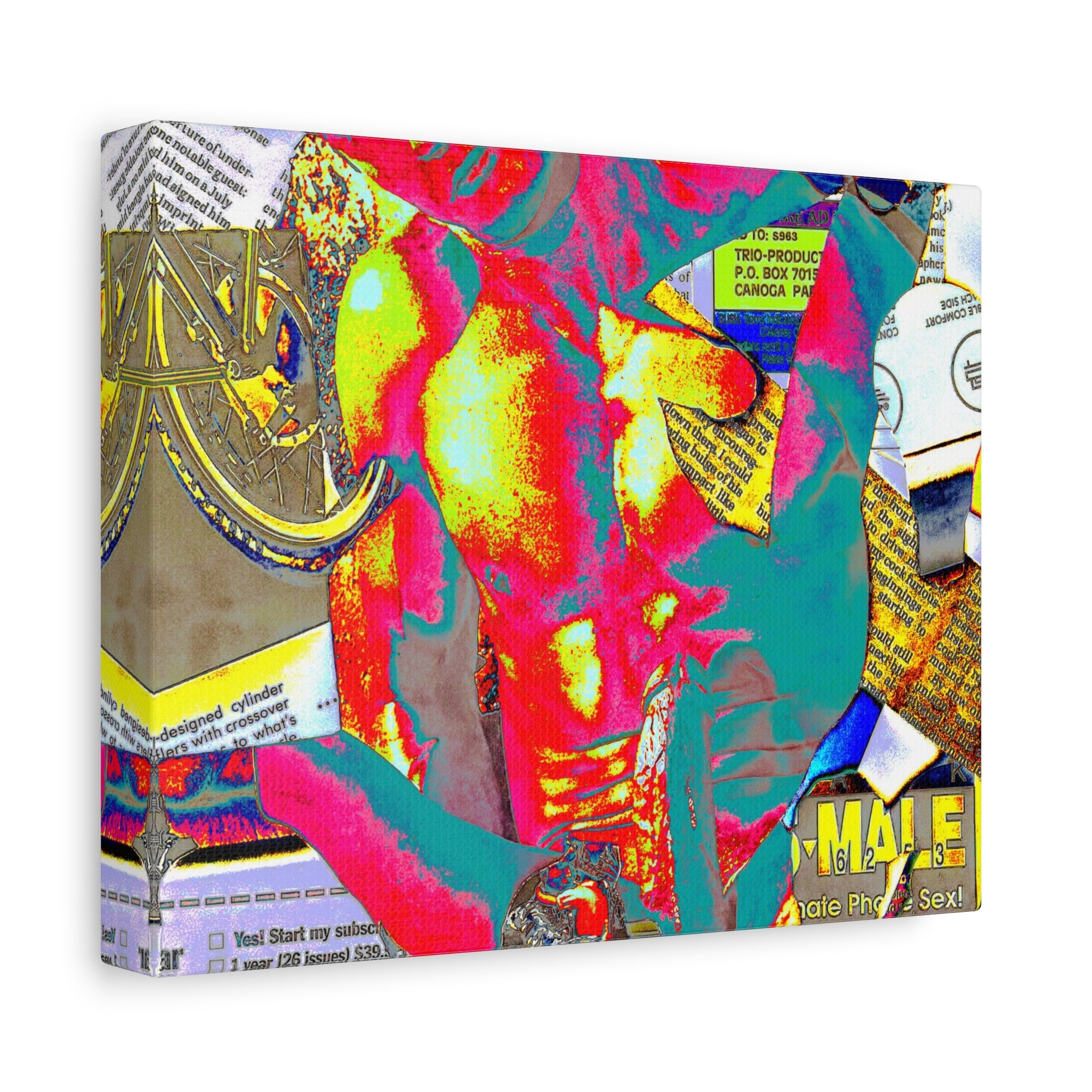Vibrant Pop Art Gay Canvas — Matte Stretched Wall Art