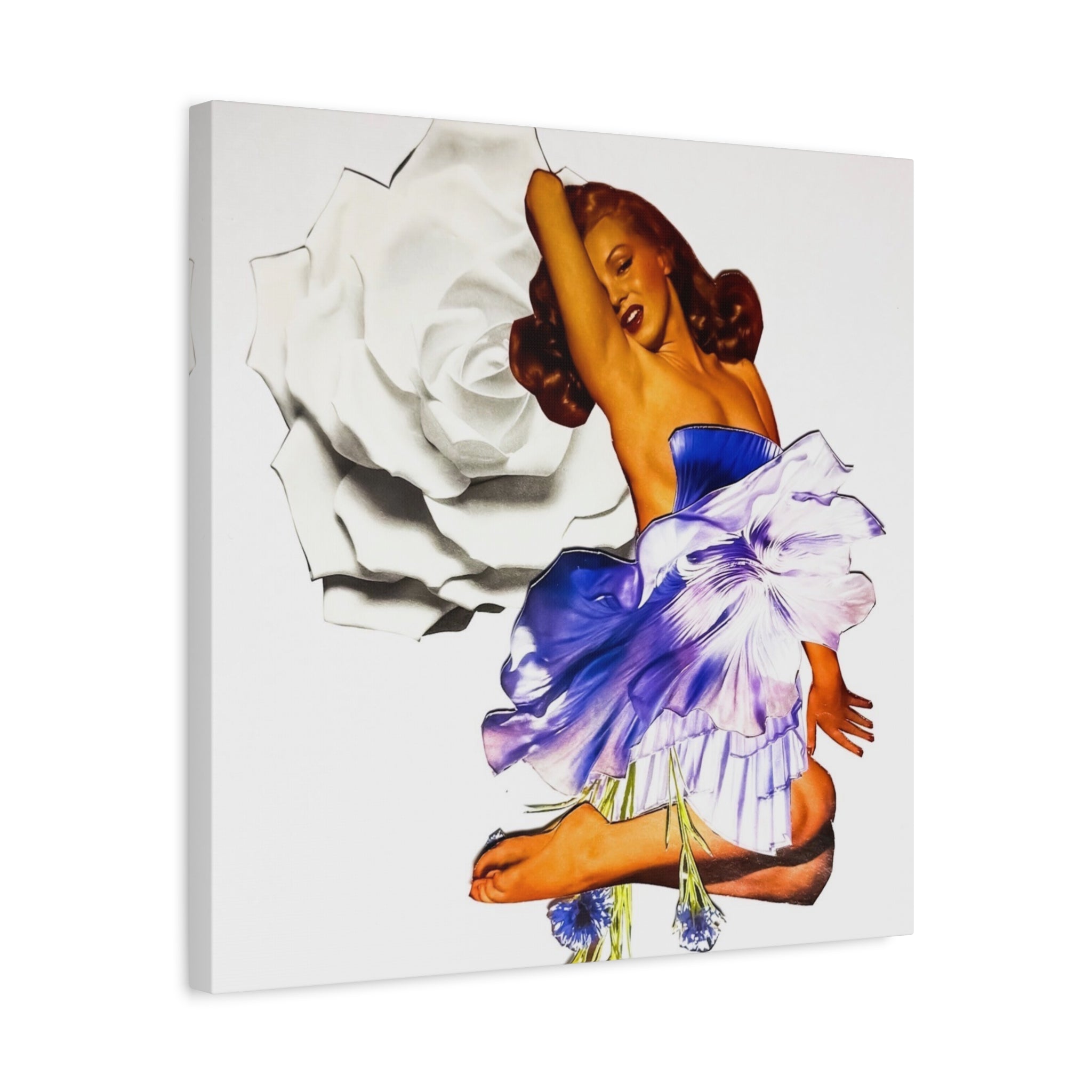 Vintage Pin-Up Ballerina Canvas Art — Matte Stretched 1.25"