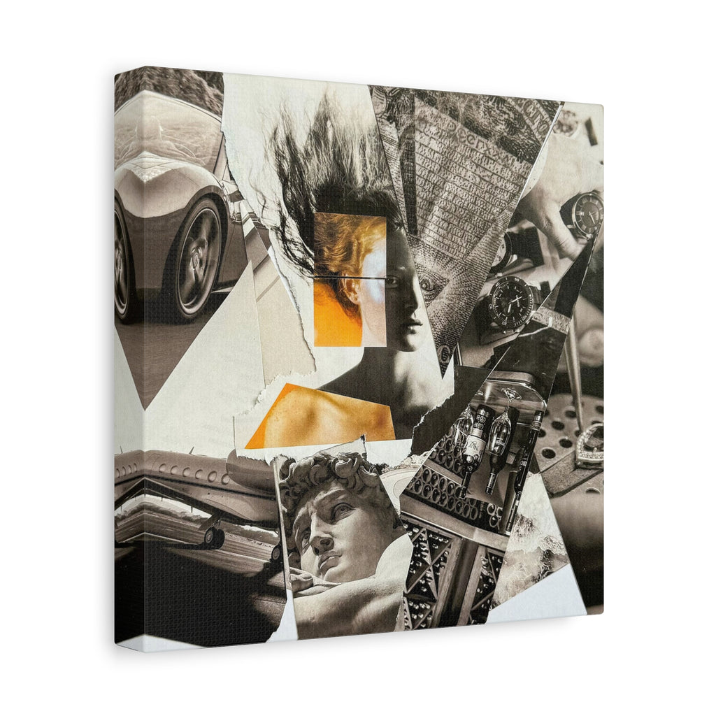 Vintage Collage Art Canvas — Surreal Retro Photo Montage