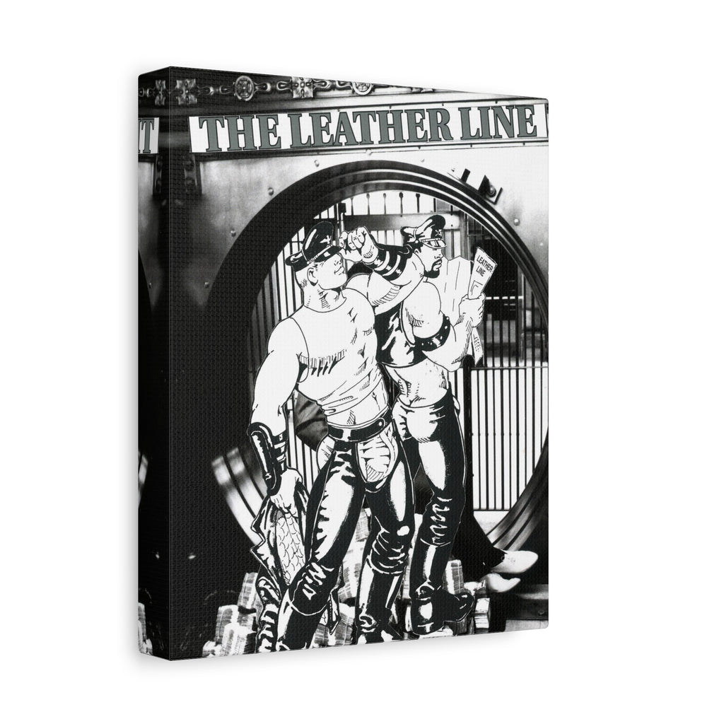 Leather Line Vintage Poster Matte Canvas Print