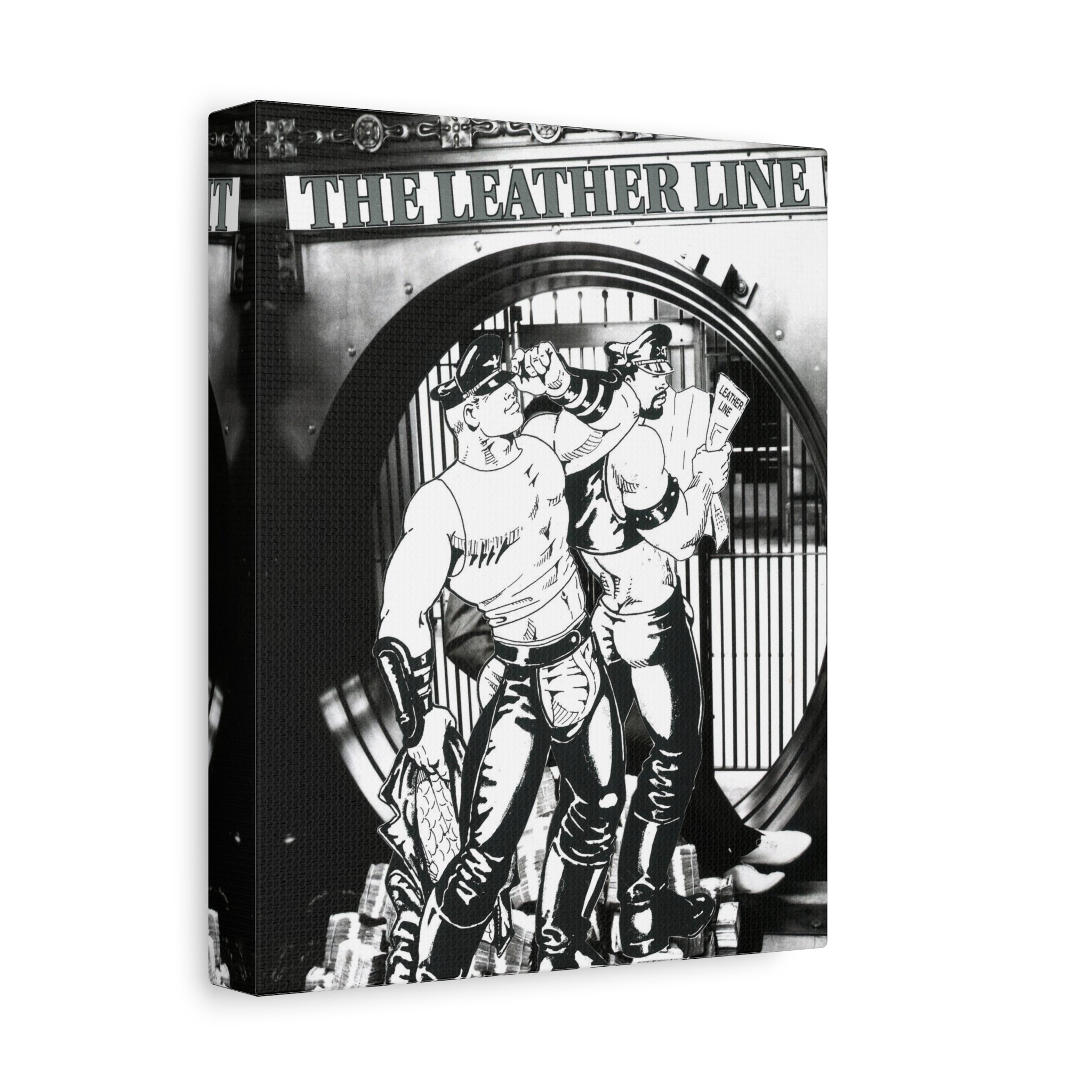 Leather Line Vintage Poster Matte Canvas Print