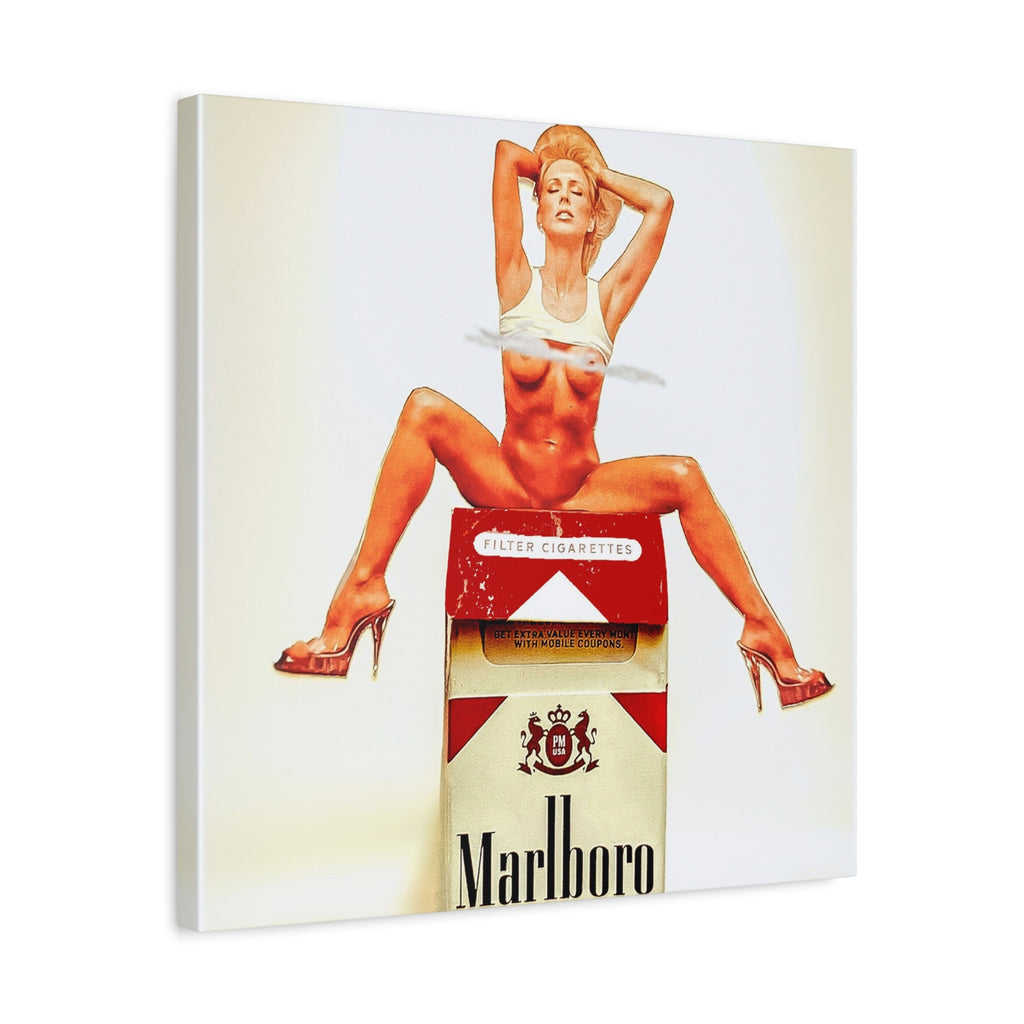 Pinup Marlboro Canvas Print — Retro Pop Art Wall Decor