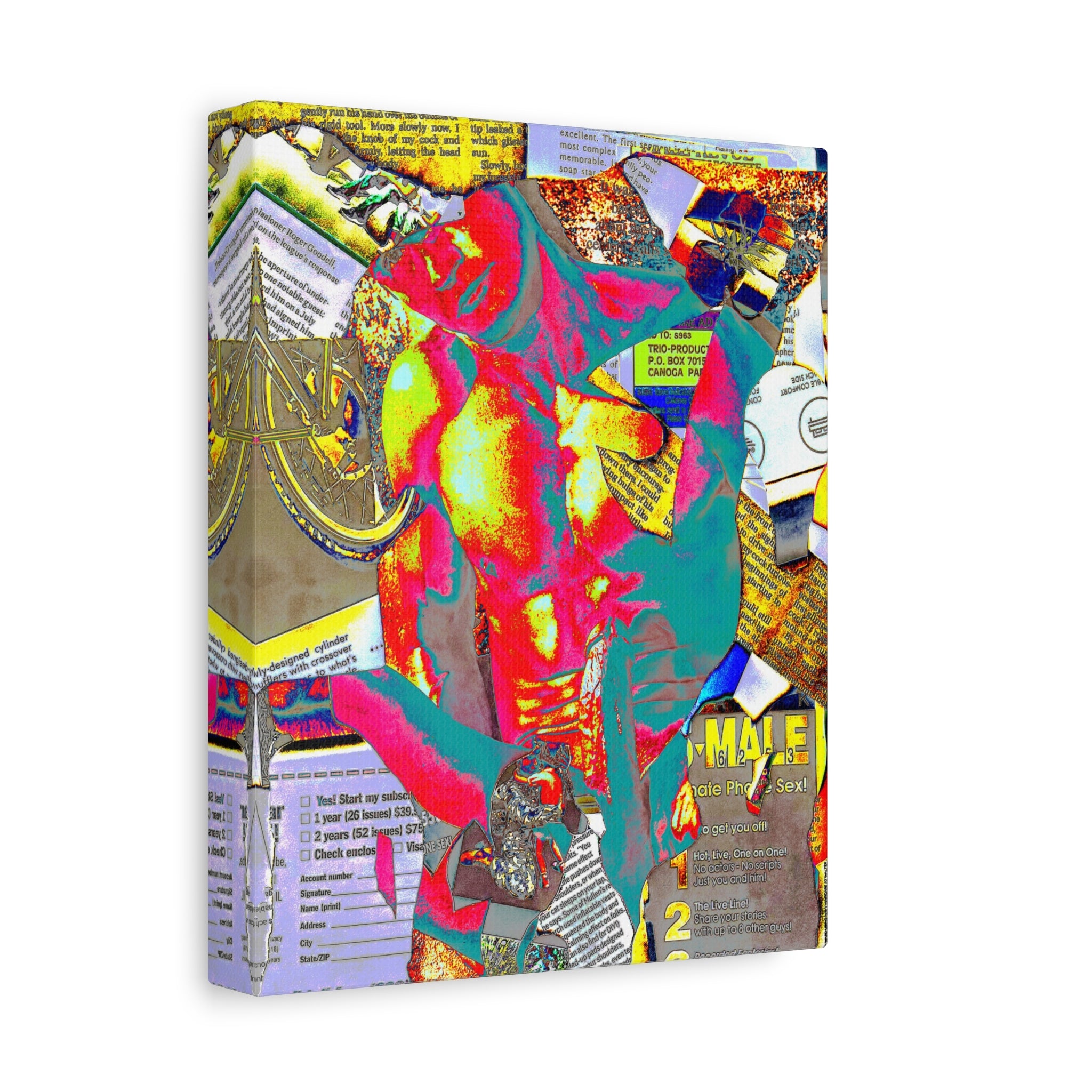 Vibrant Pop Art Gay Canvas — Matte Stretched Wall Art