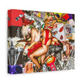 Pop Art Collage Canvas Print — Retro Pinup & Eclectic Pop-Culture Wall Art
