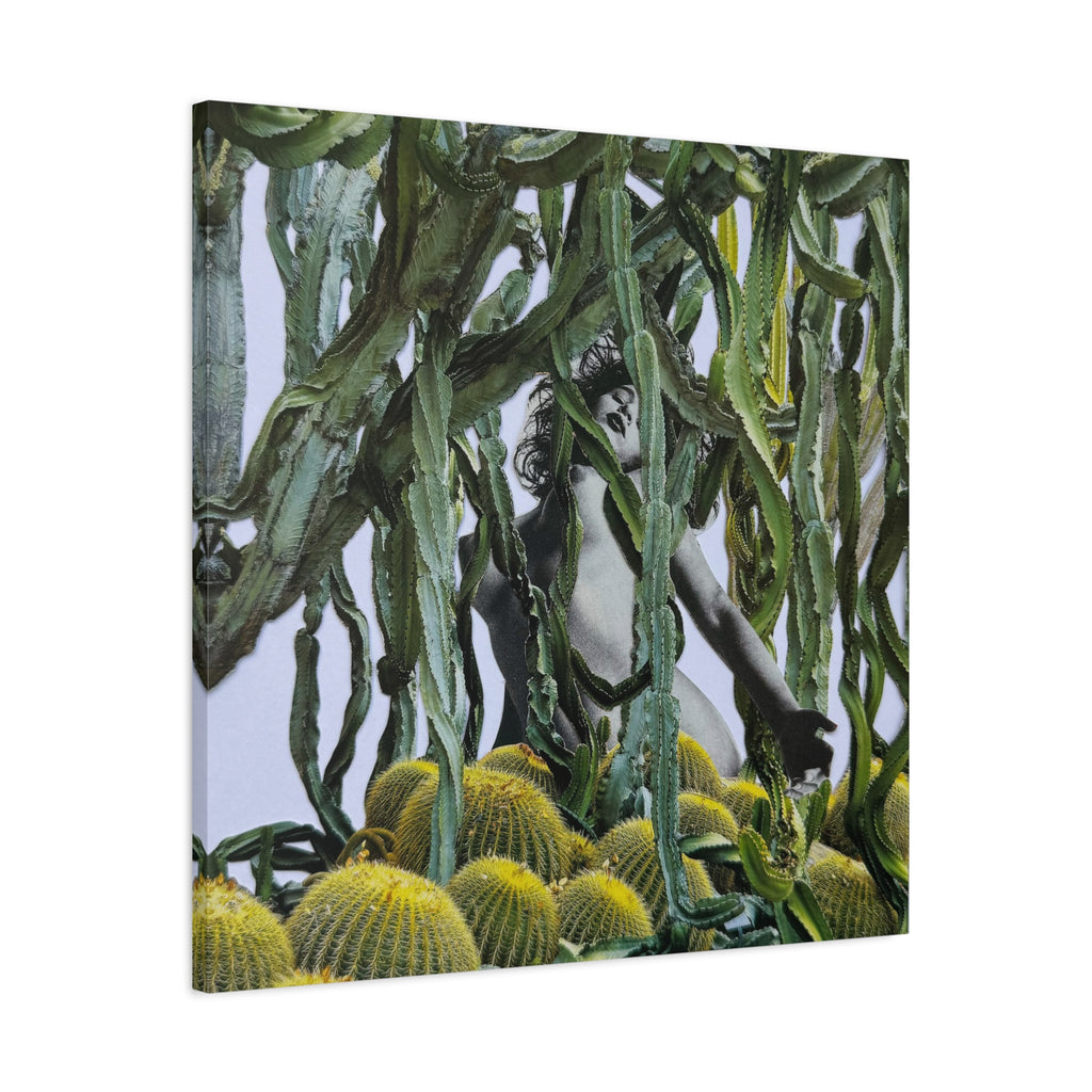 Botanical Nude Art Canvas - Surreal Cactus Wall Art