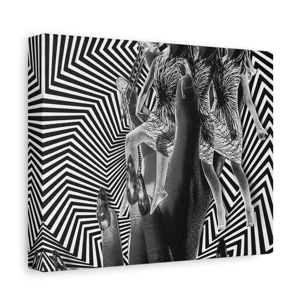 Black & White Surreal Collage Matte Canvas