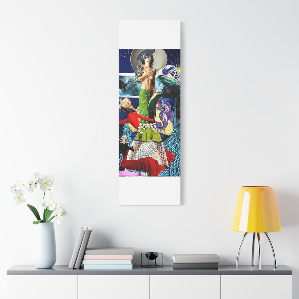 Mermaid Collage Matte Canvas Wall Art — Stretched 1.25"