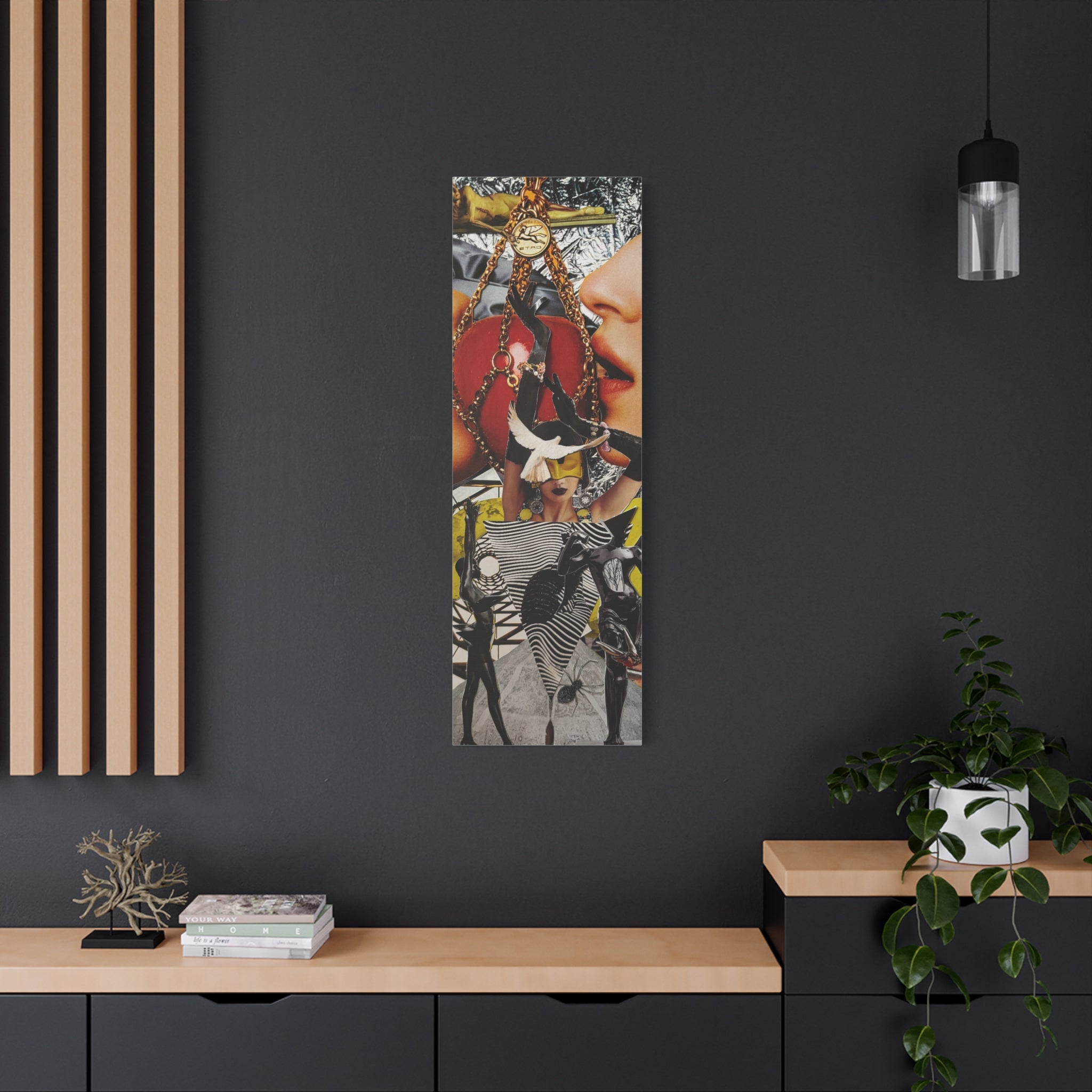 Surreal Fashion Collage Canvas