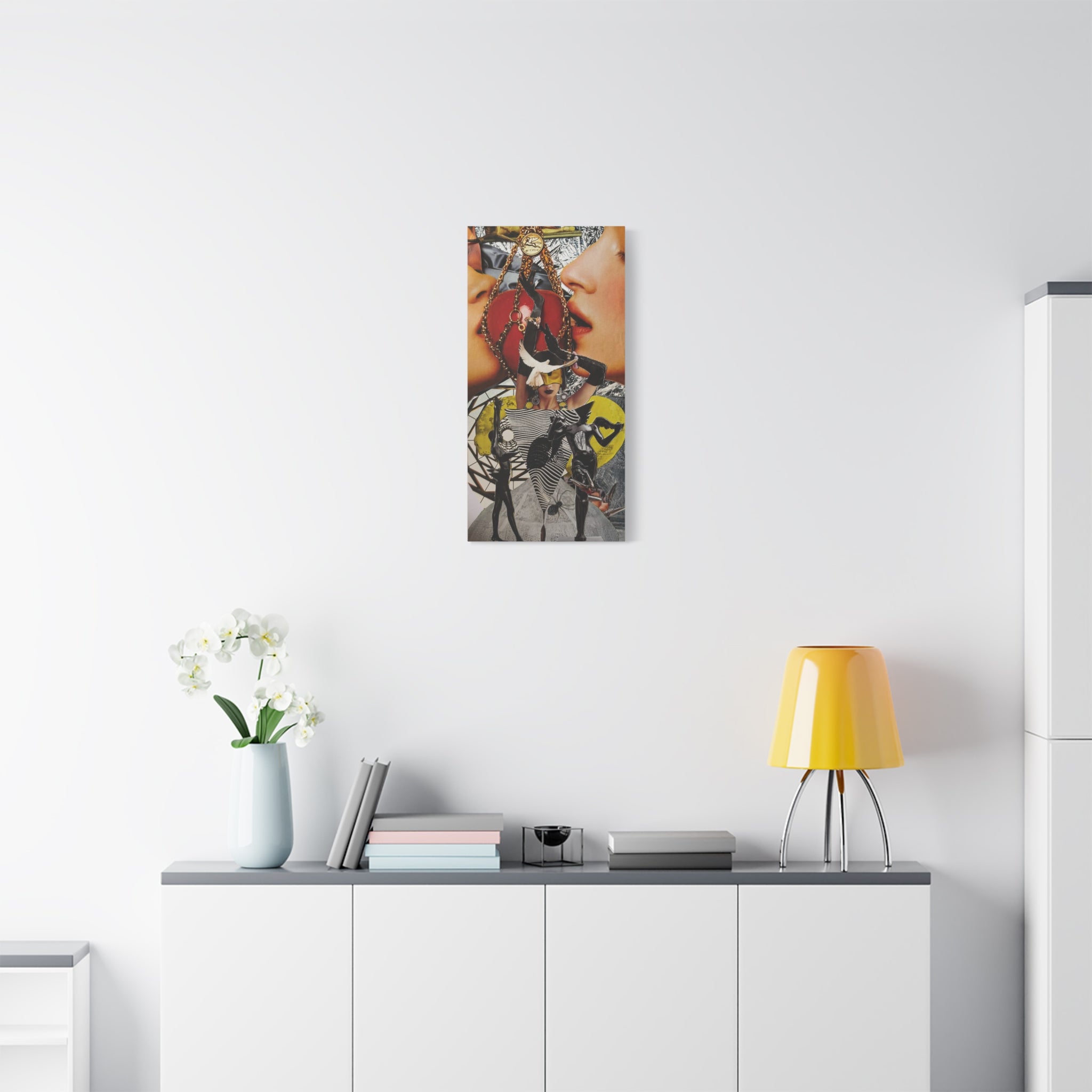 Surreal Fashion Collage Canvas
