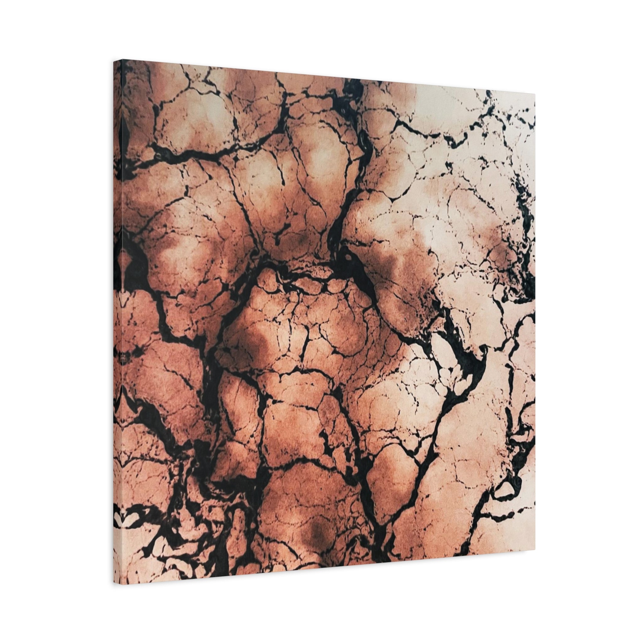 Abstract Copper Marble Canvas