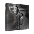 Disco Noir Canvas Art — Retro Glam Dancer Matte Stretched Print