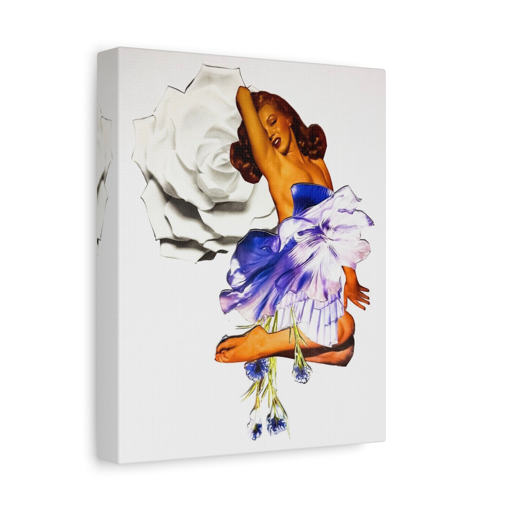 Vintage Pin-Up Ballerina Canvas Art — Matte Stretched 1.25"