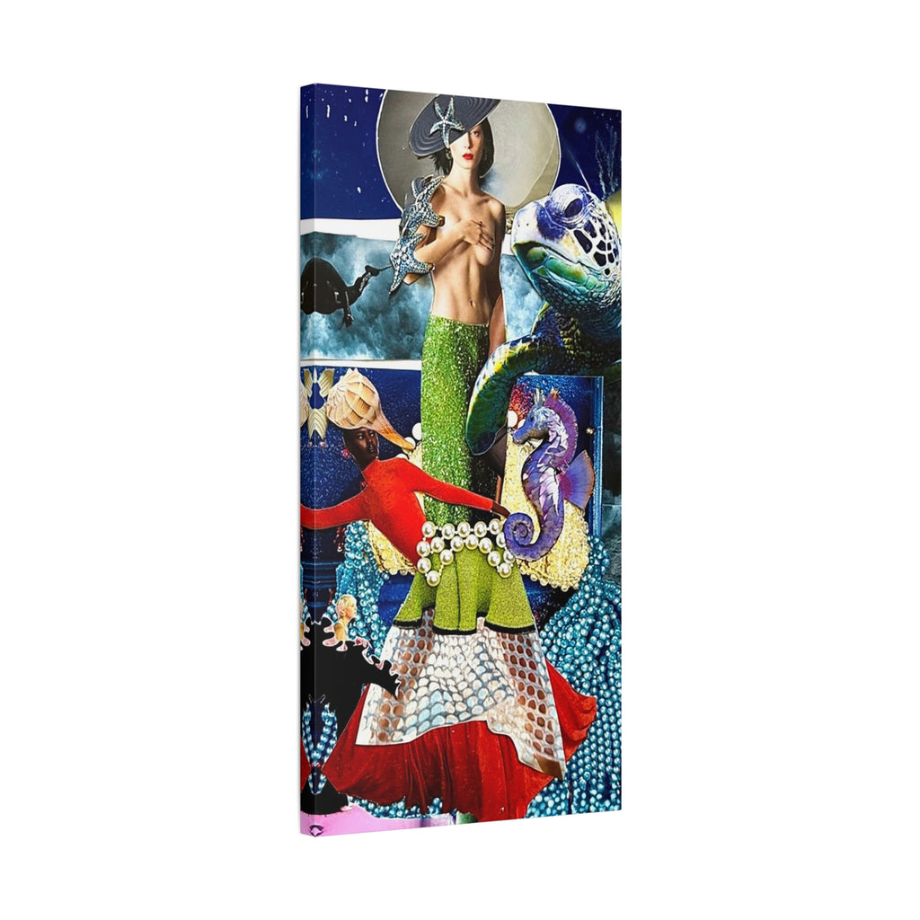 Mermaid Collage Matte Canvas Wall Art — Stretched 1.25"