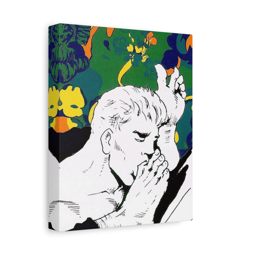 Pop Art Canvas Print — Romantic Comic Illustration on Matte Stretched Canvas