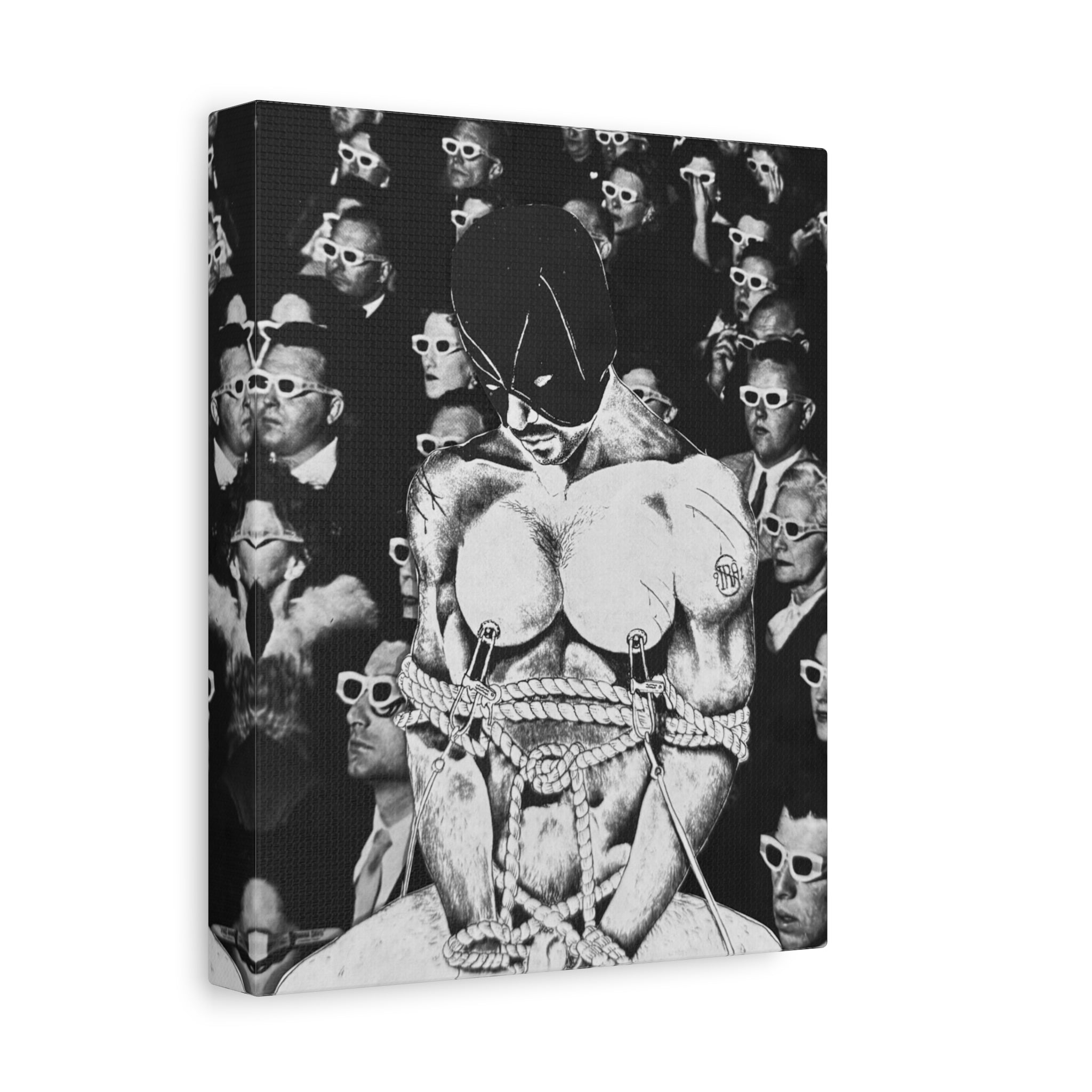 Bound Femme Noir — Erotic Surreal Canvas Art