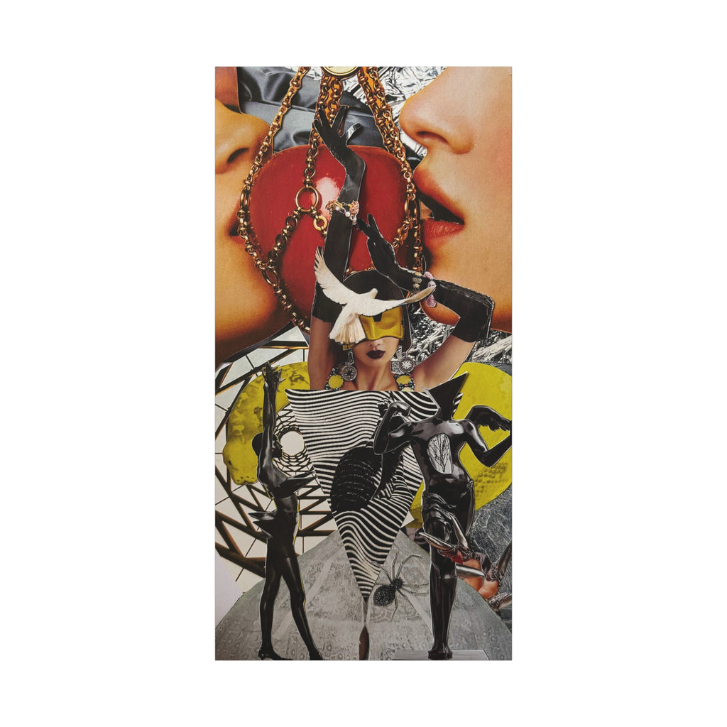 Surreal Fashion Collage Canvas