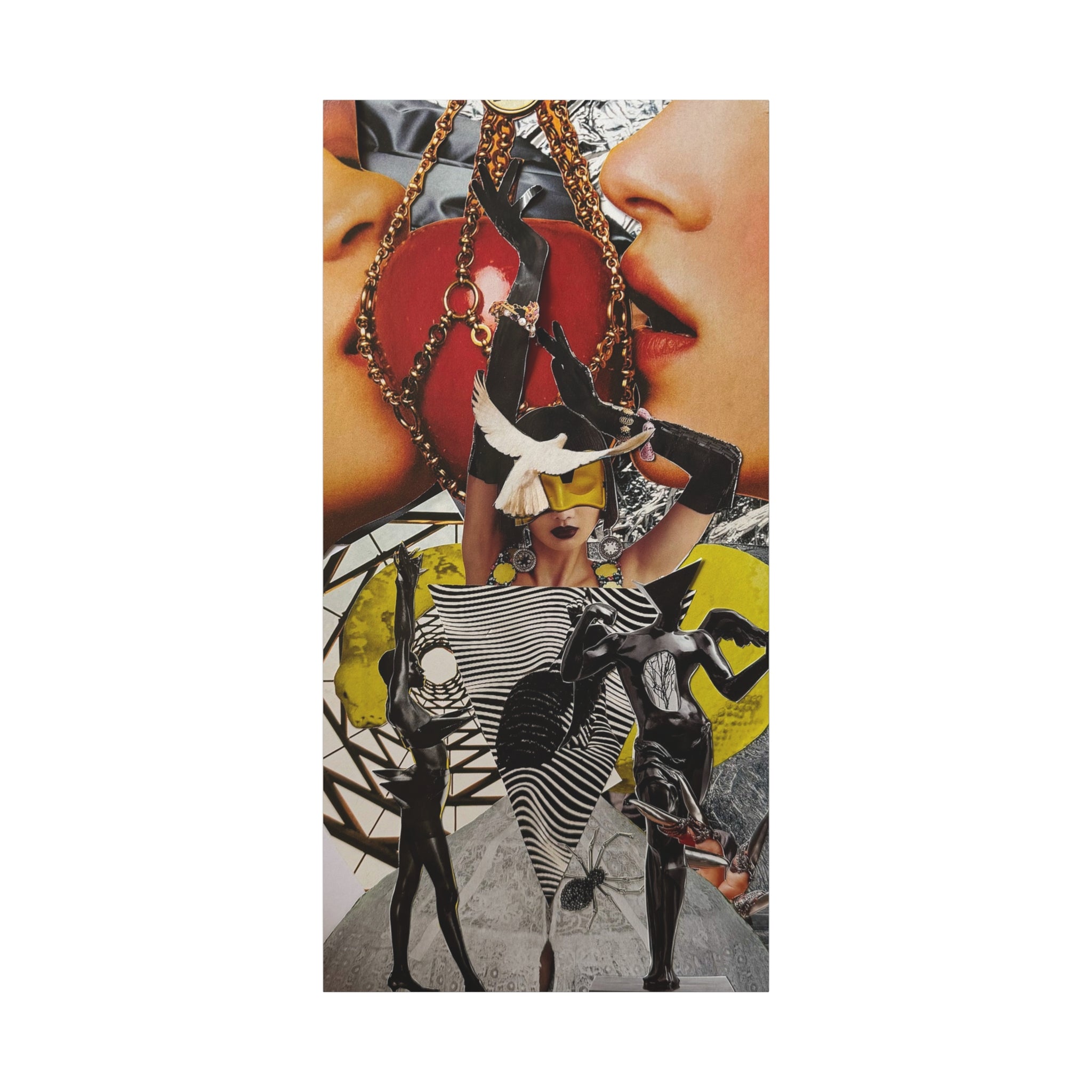 Surreal Fashion Collage Canvas
