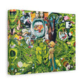 Psychedelic Collage Canvas Print — Vibrant Retro Pop Art Stretched Matte