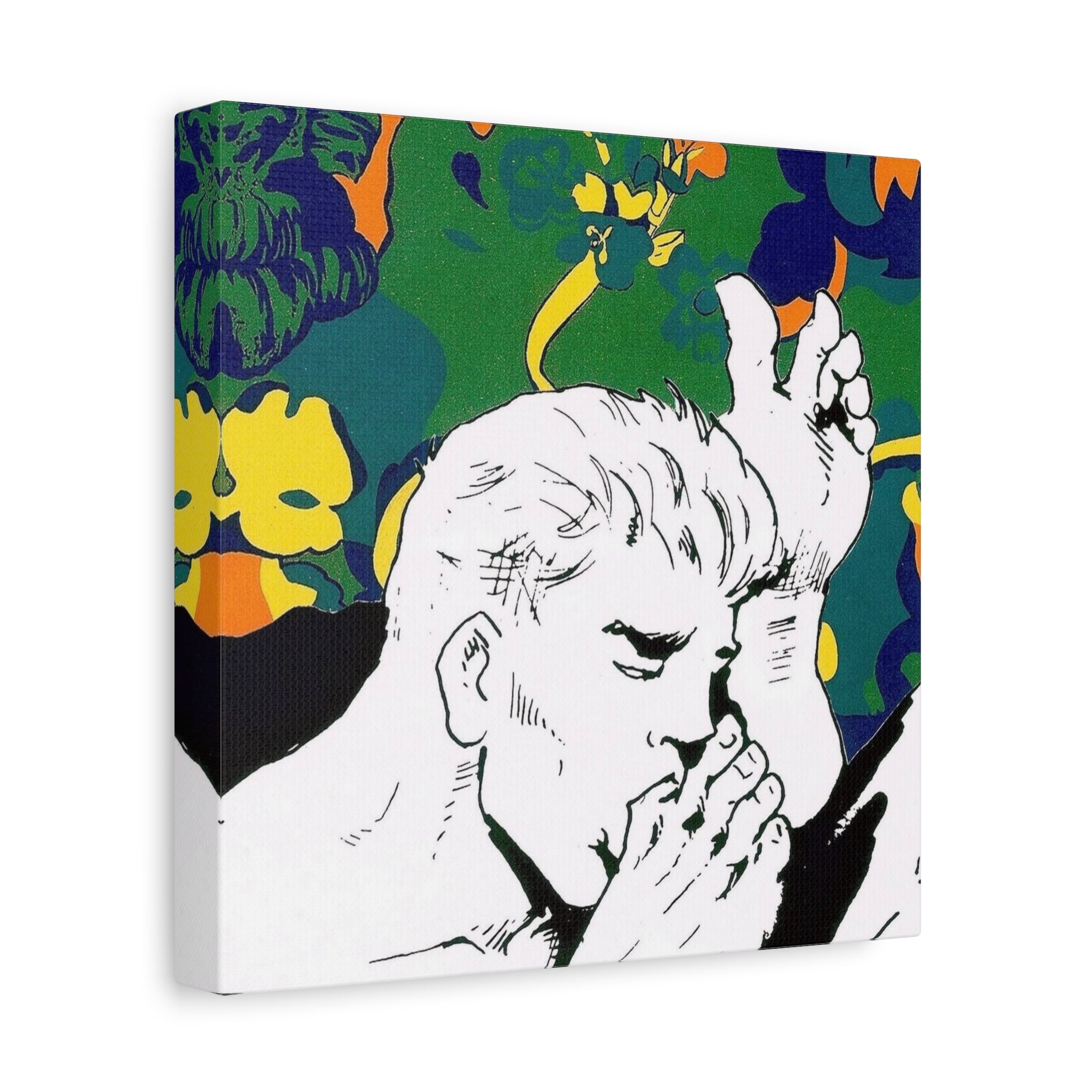 Pop Art Canvas Print — Romantic Comic Illustration on Matte Stretched Canvas