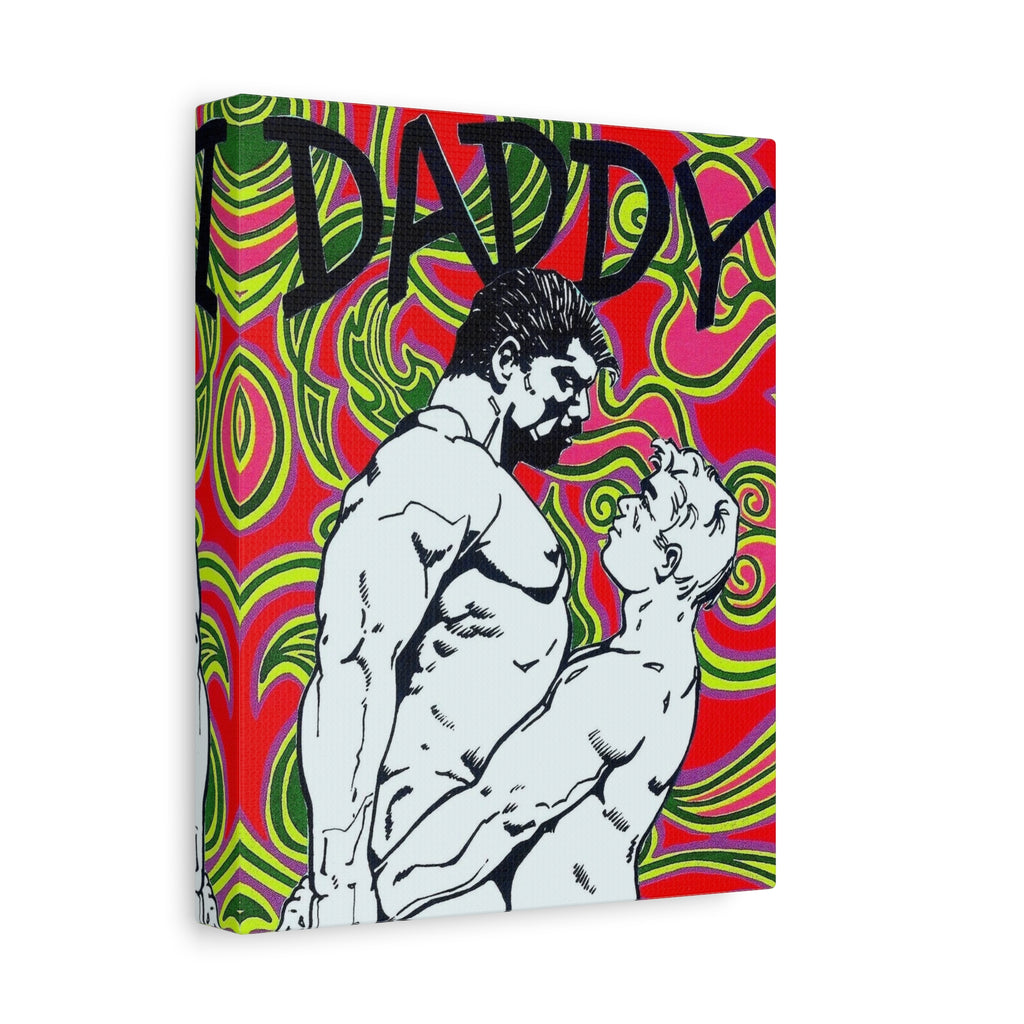 Daddy Graphic Canvas Print — Retro Psychedelic Gay Art