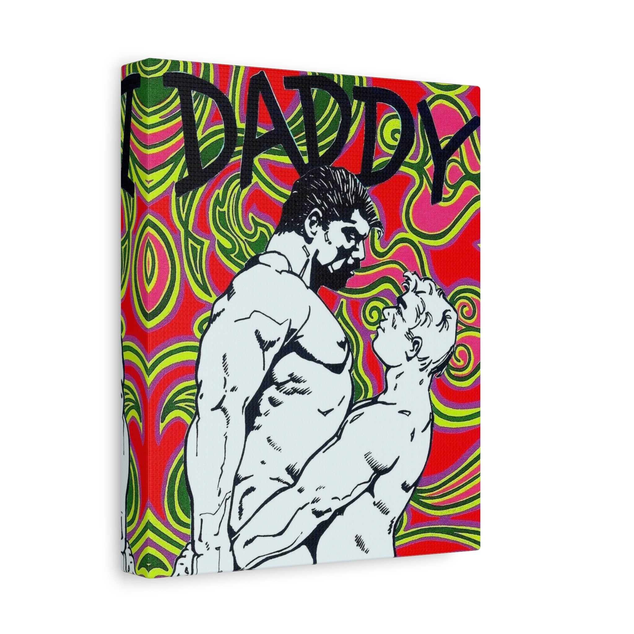 Daddy Graphic Canvas Print — Retro Psychedelic Gay Art
