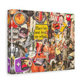 Surreal Collage Matte Canvas Print — "They're Not Real, So What" Stretched Wall Art