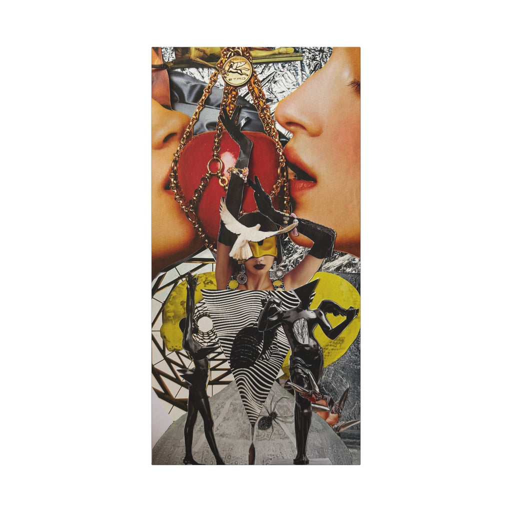 Surreal Fashion Collage Canvas