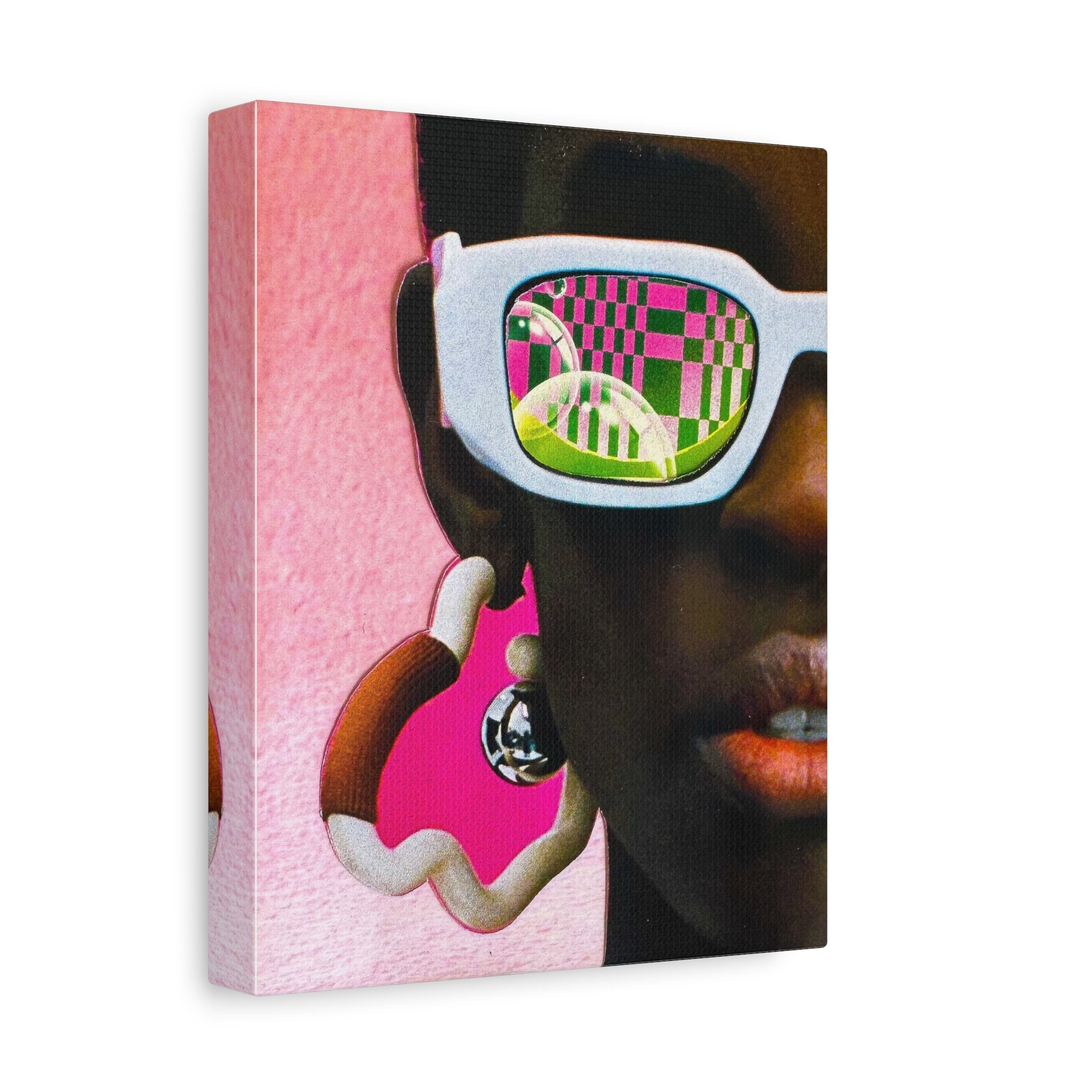 Afrofuturist Portrait Matte Canvas Wall Art (Stretched)