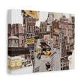 Vintage City Collage Matte Canvas Art - Stretched 1.25"