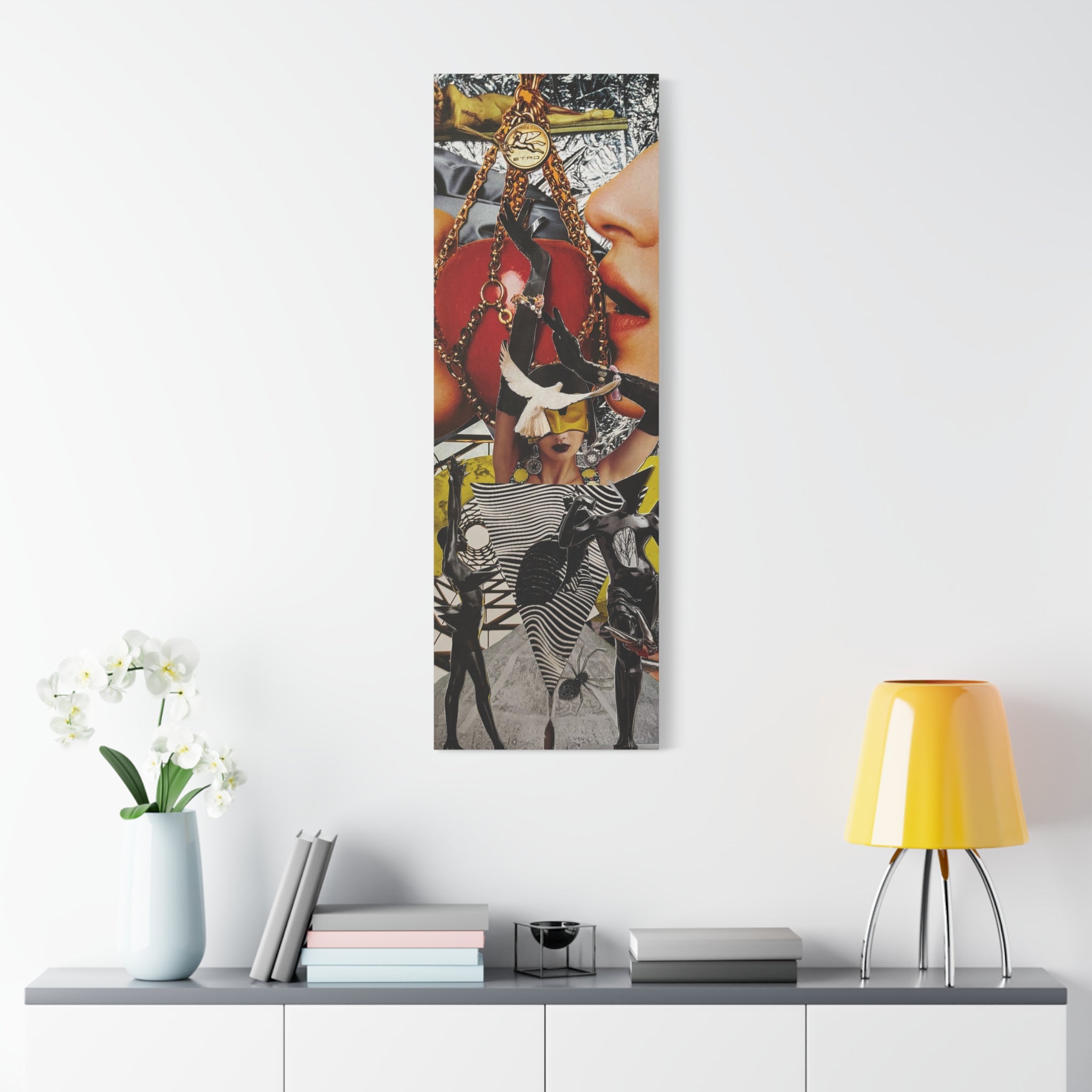 Surreal Fashion Collage Canvas