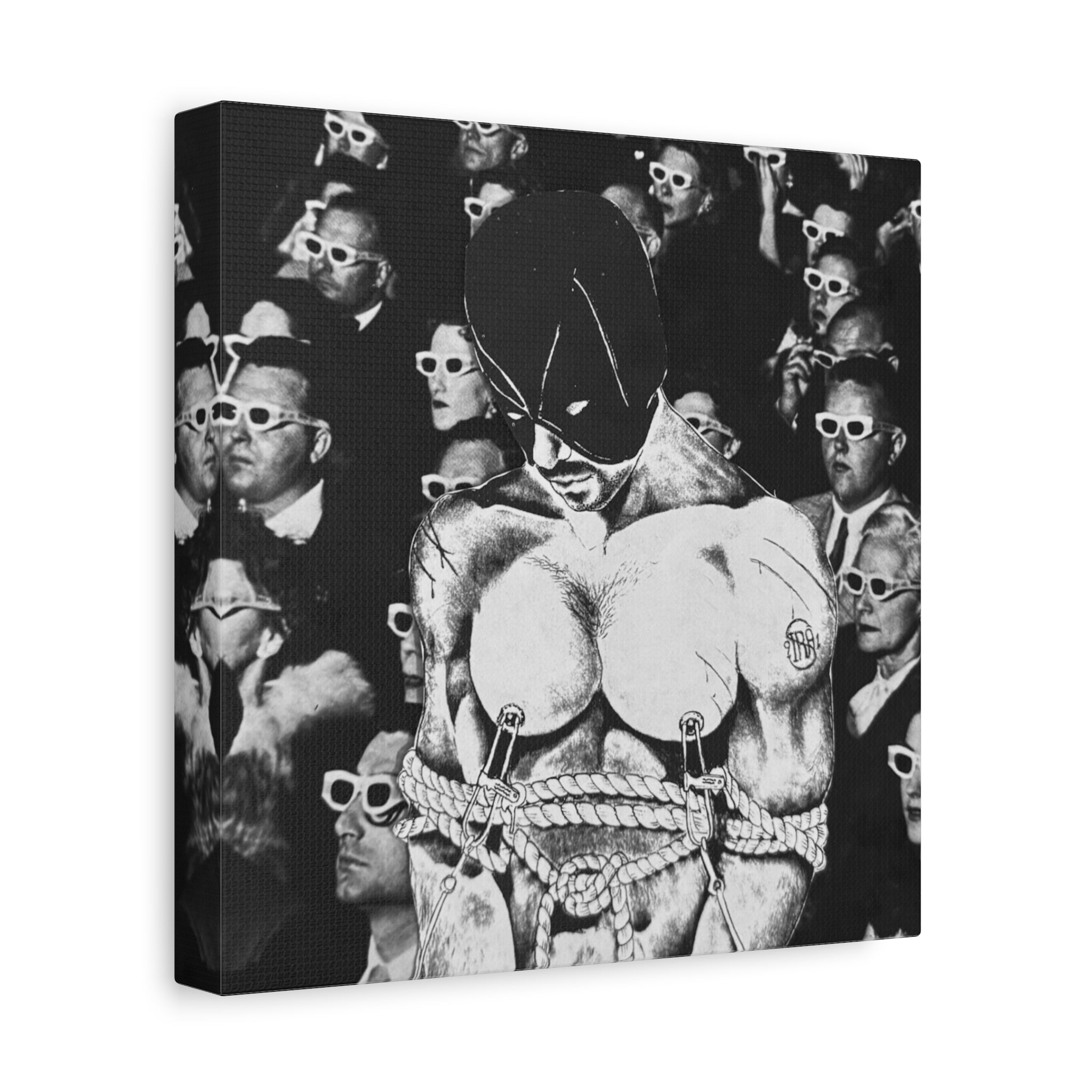 Bound Femme Noir — Erotic Surreal Canvas Art