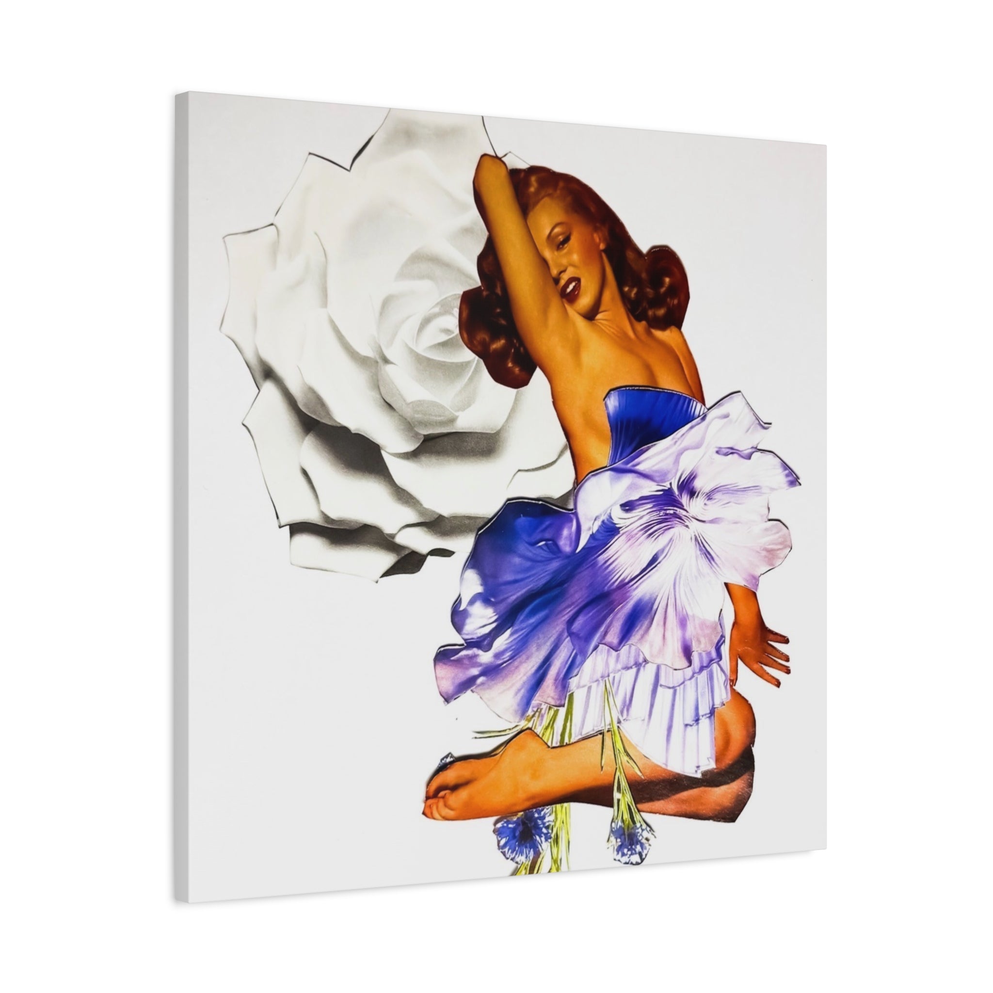 Vintage Pin-Up Ballerina Canvas Art — Matte Stretched 1.25"