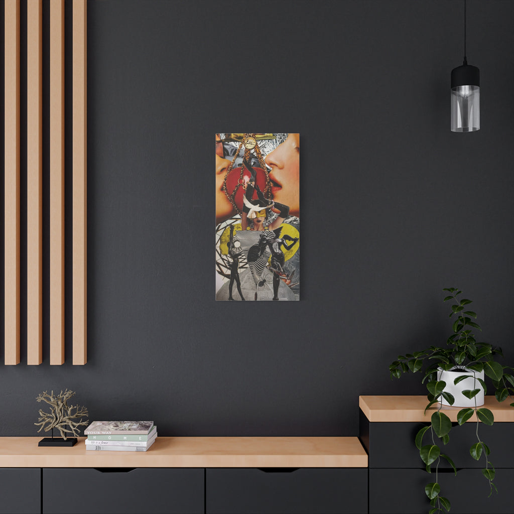 Surreal Fashion Collage Canvas