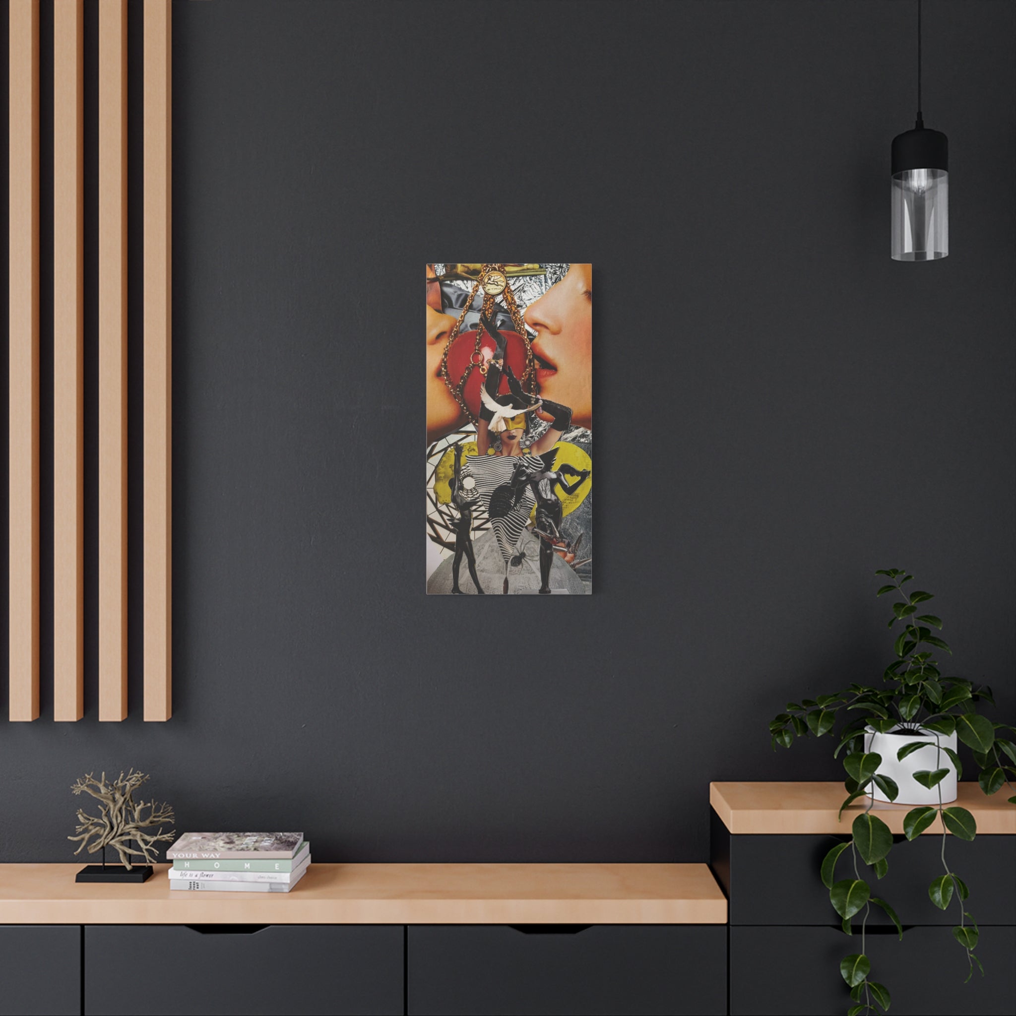 Surreal Fashion Collage Canvas