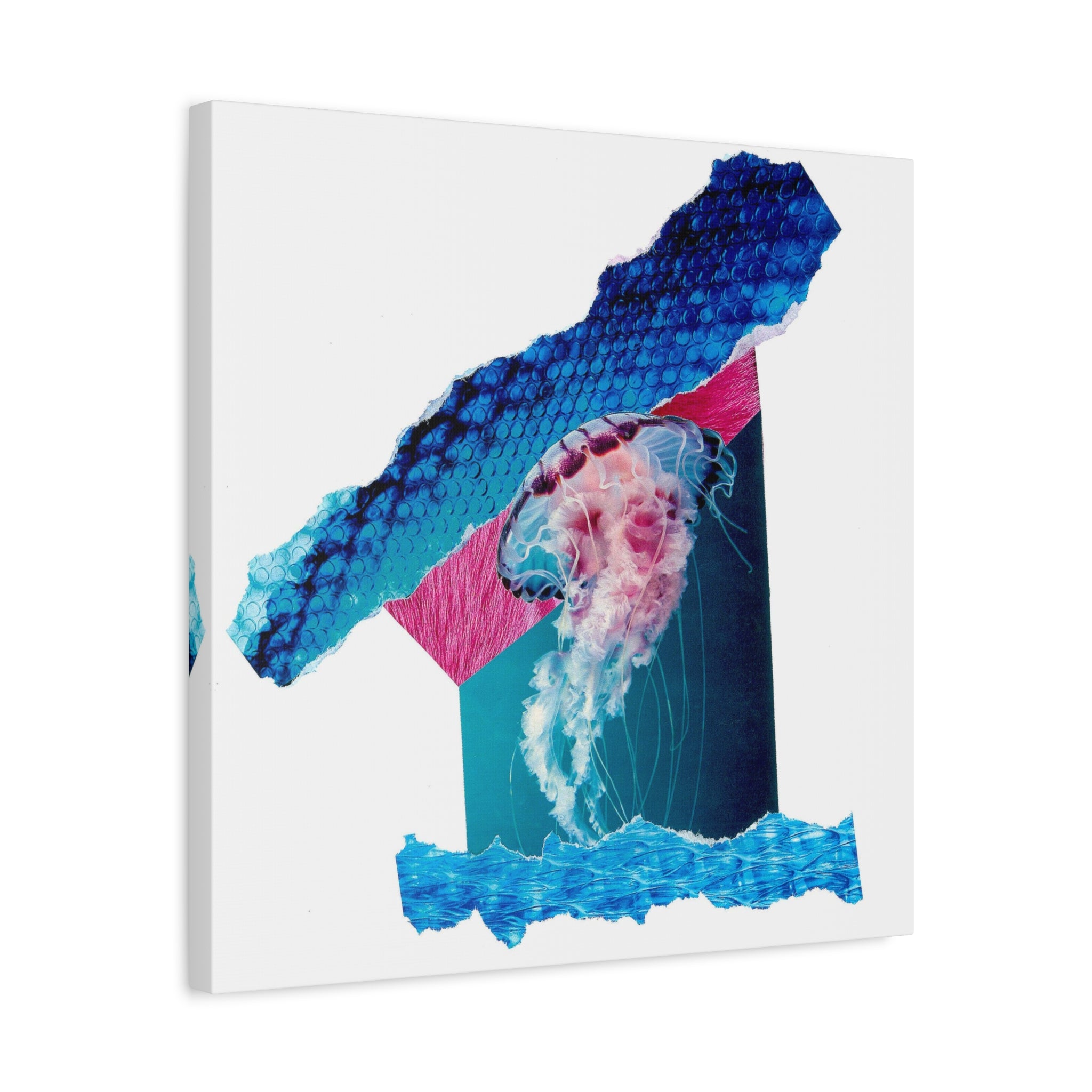 Jellyfish Collage Matte Canvas Wall Art — Stretched 1.25"