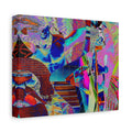 Abstract Neon Collage Canvas