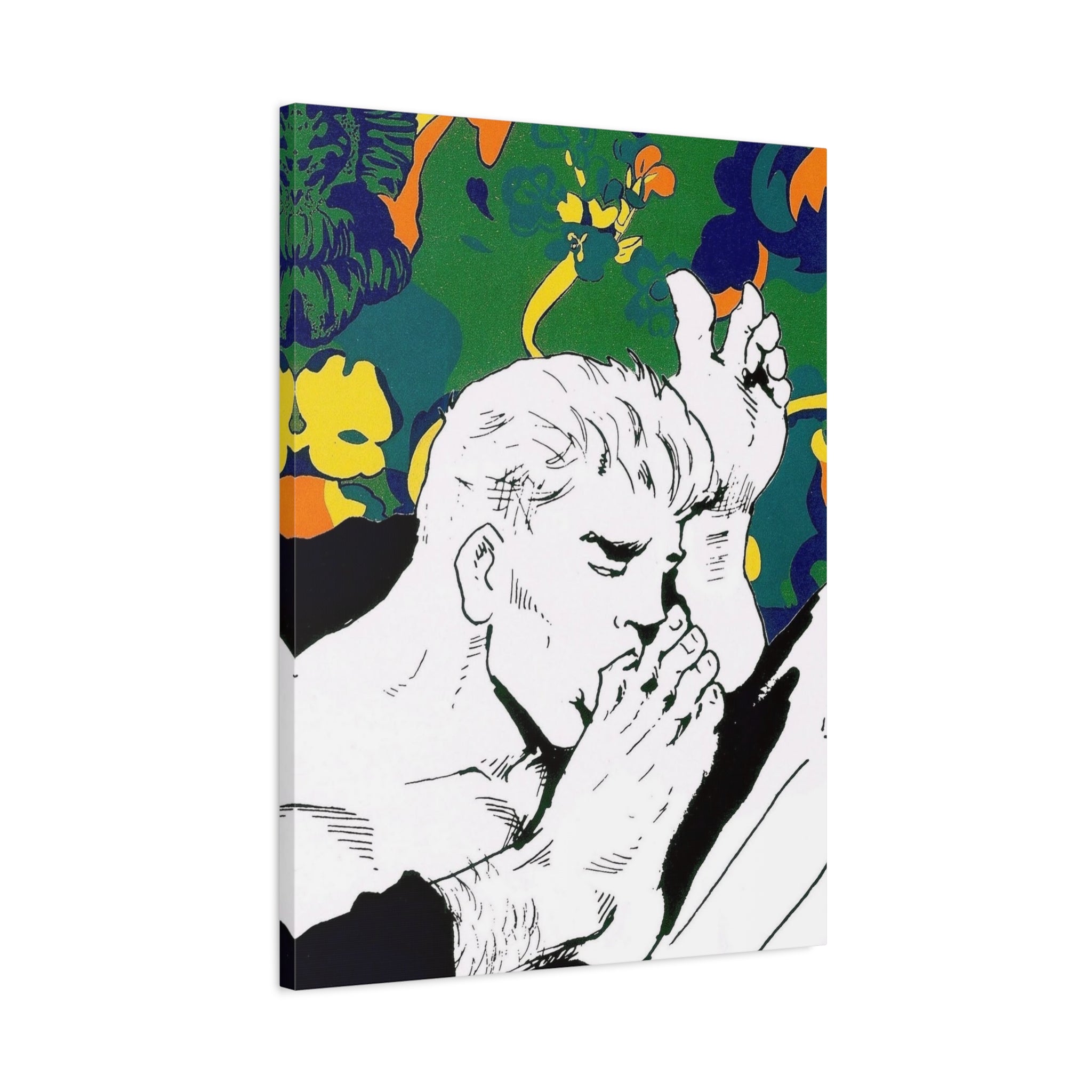 Pop Art Canvas Print — Romantic Comic Illustration on Matte Stretched Canvas