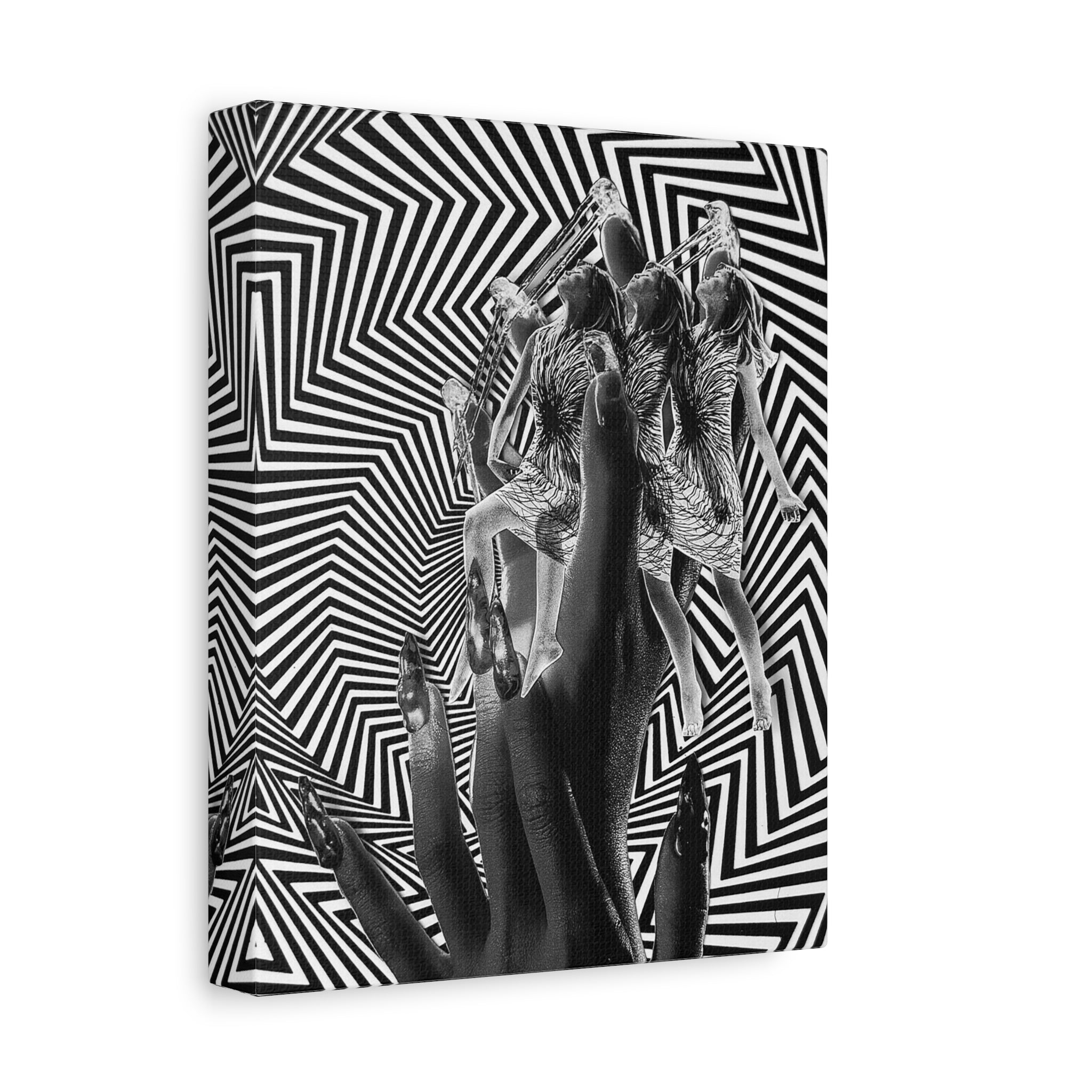 Black & White Surreal Collage Matte Canvas