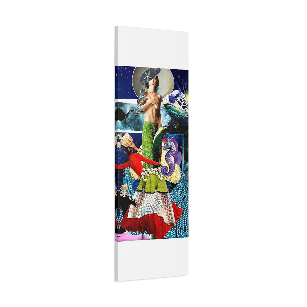 Mermaid Collage Matte Canvas Wall Art — Stretched 1.25"