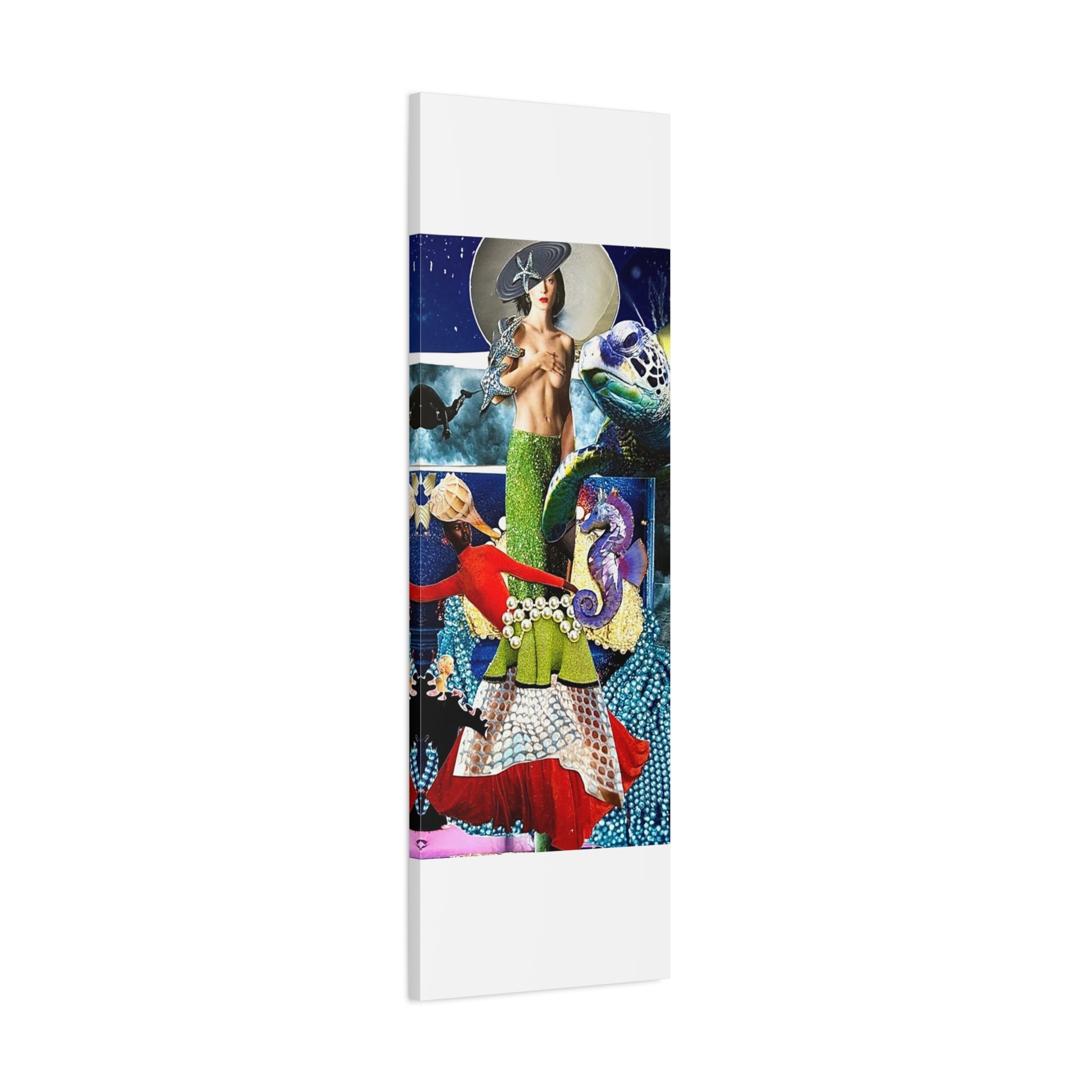 Mermaid Collage Matte Canvas Wall Art — Stretched 1.25"