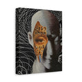 Surreal Masked Portrait Canvas — Matte Stretched Wall Art