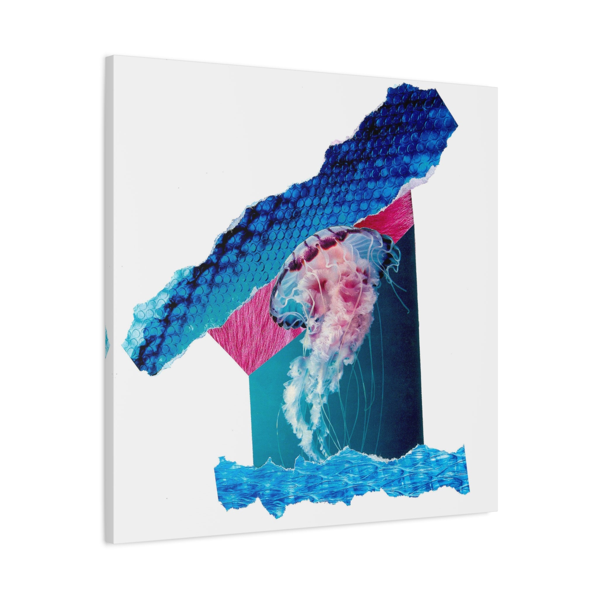 Jellyfish Collage Matte Canvas Wall Art — Stretched 1.25"