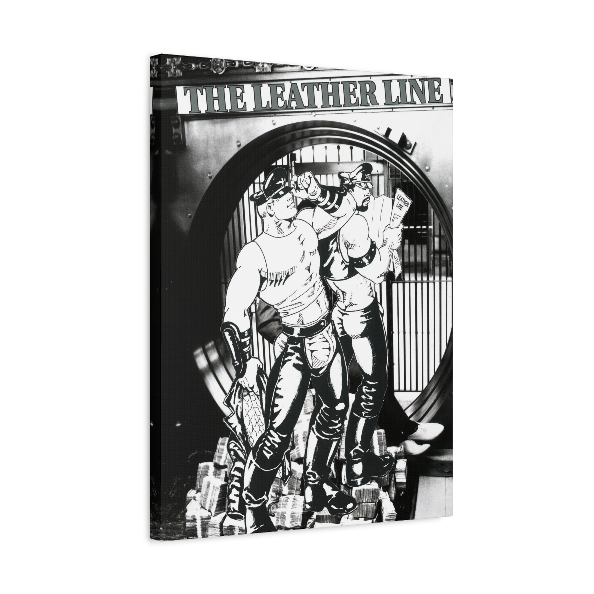 Leather Line Vintage Poster Matte Canvas Print