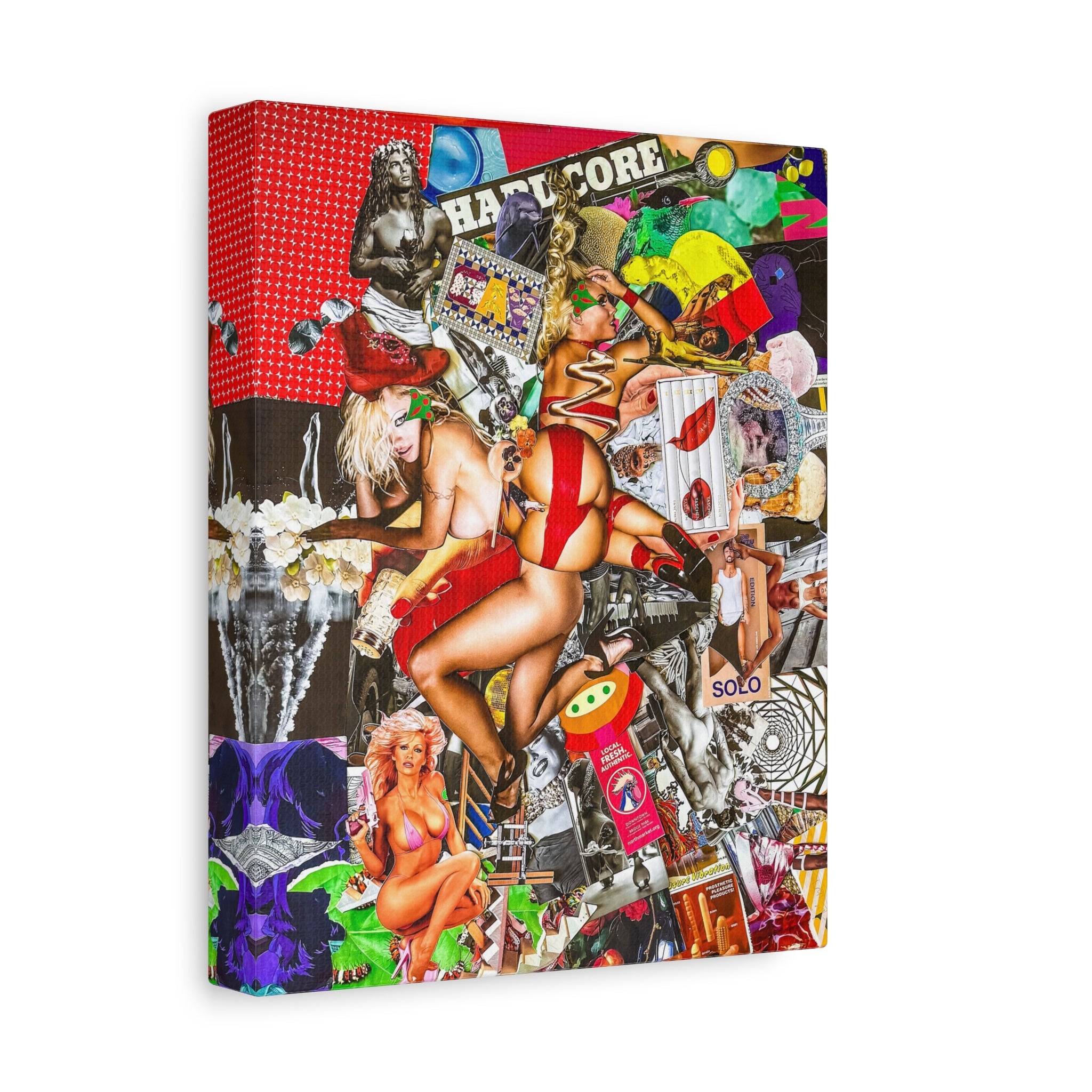 Pop Art Collage Canvas Print — Retro Pinup & Eclectic Pop-Culture Wall Art