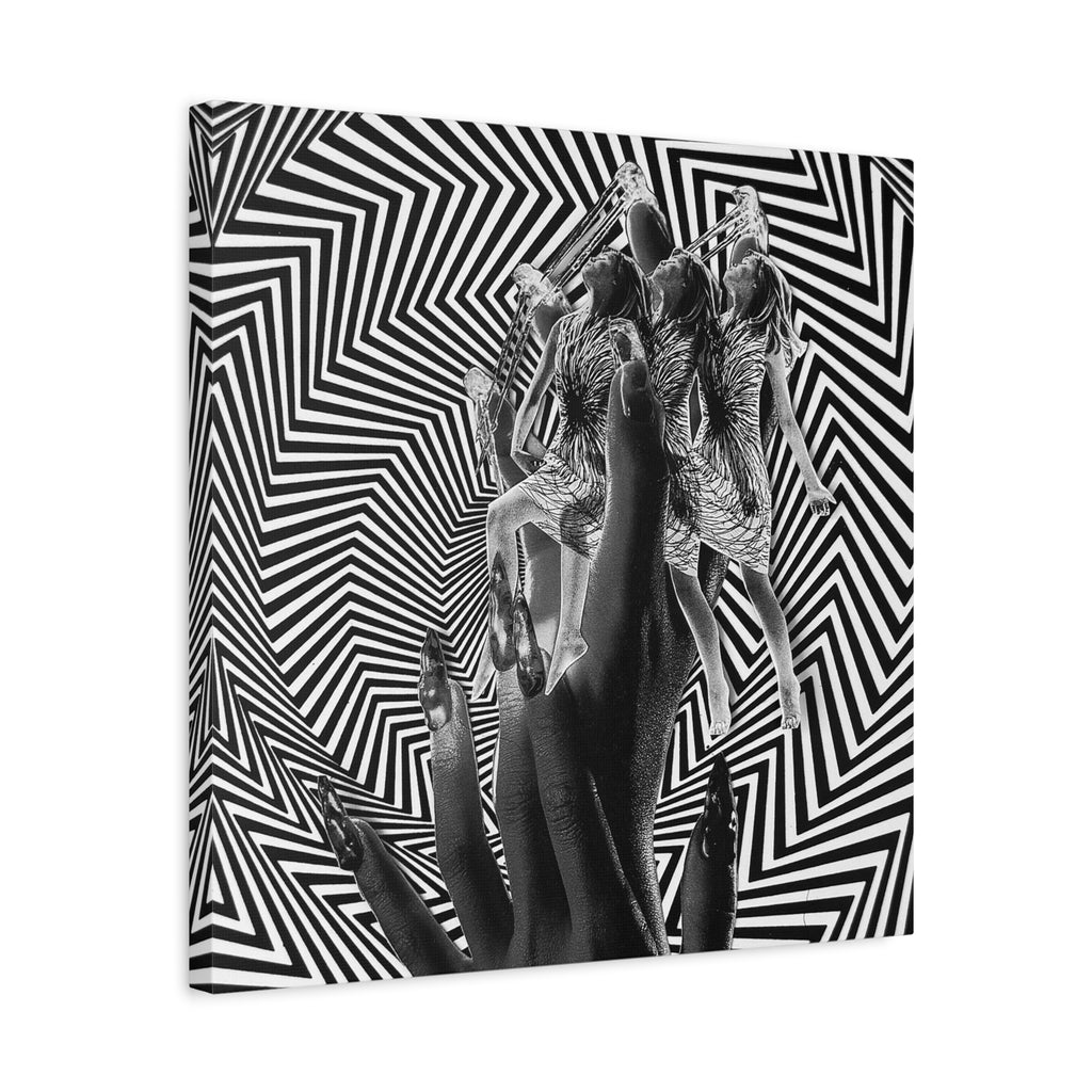 Black & White Surreal Collage Matte Canvas