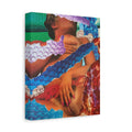 Abstract Collage Matte Canvas Wall Art — Sensual Mixed-Media Print