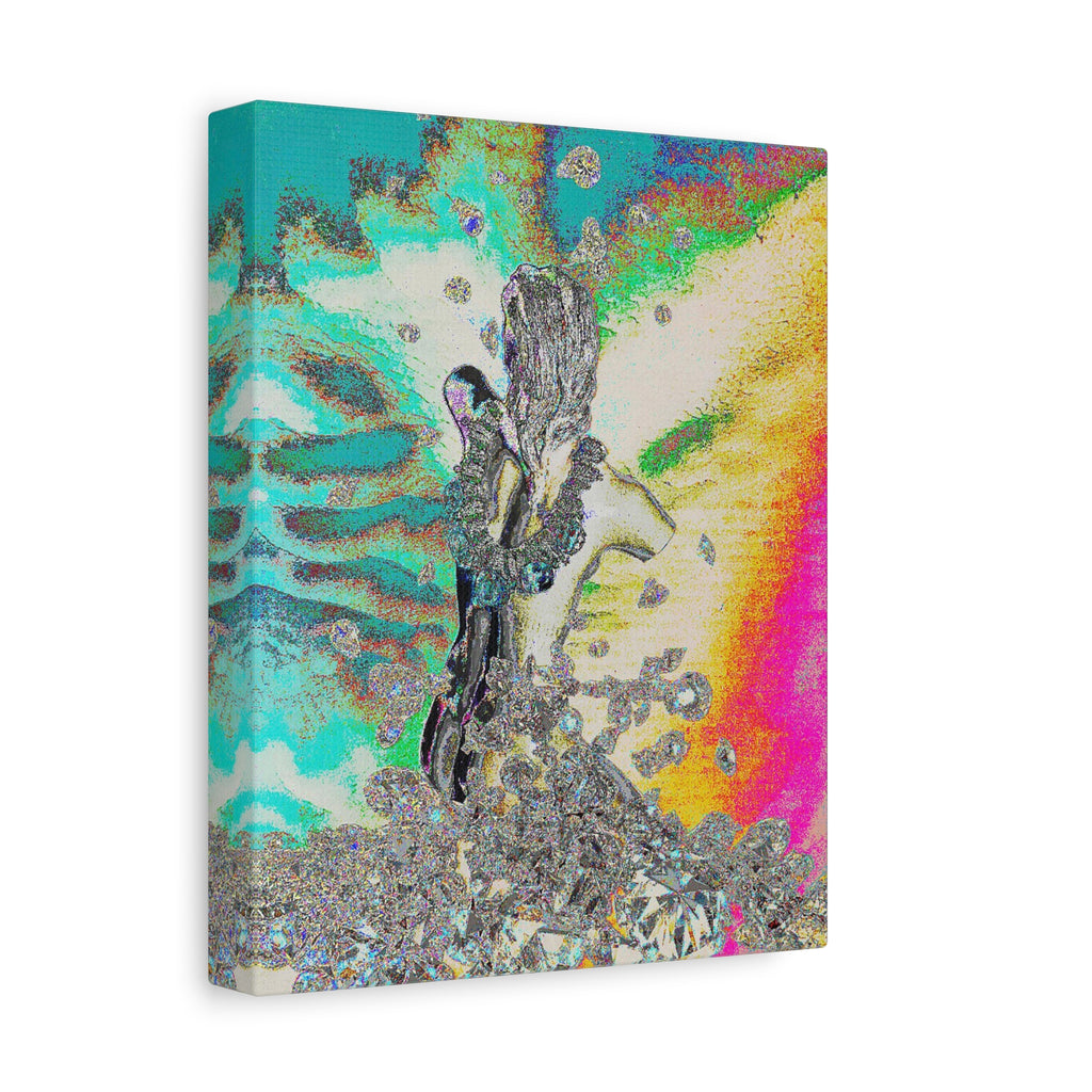Abstract Gem Cascade Matte Canvas Print