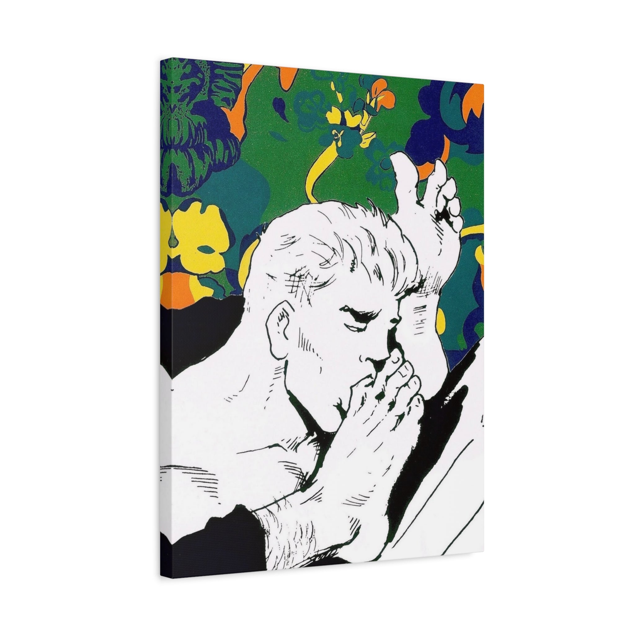 Pop Art Canvas Print — Romantic Comic Illustration on Matte Stretched Canvas