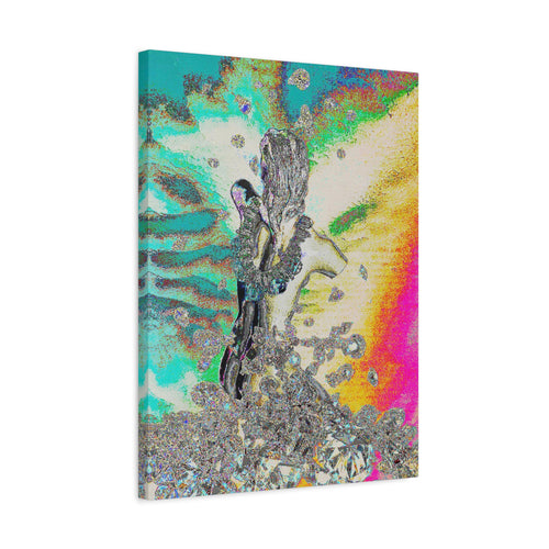 Abstract Gem Cascade Matte Canvas Print